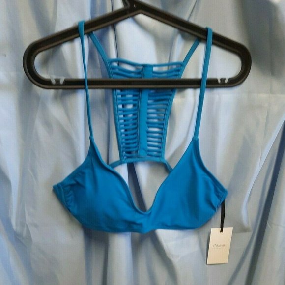 Cleobella Other - Cleobella Bikini Top Size XL Teal Blue Swim Beach Macrame NWT New Strappy Pool
